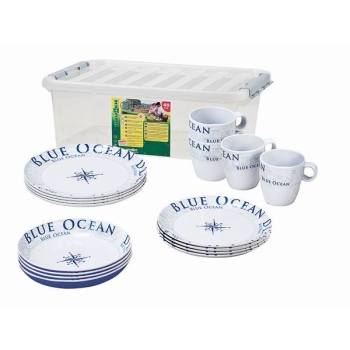 Zestaw obiadowy - Stack Box Blue Ocean Antislip