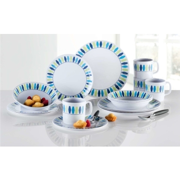 Zestaw zastaw Aqua z melaminy 16-cz. Berger