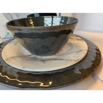 Flamefield zestaw obiadowy Grey Marble, 12-tlg.