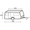 Pokrowiec na przyczepę kempingową Caravan Cover Design 12M 650-700 - Brunner