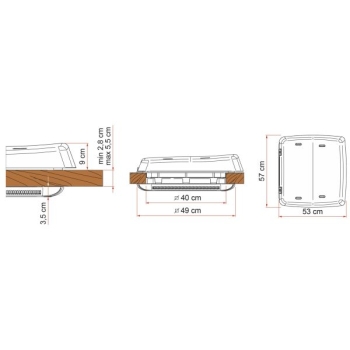 Okno dachowe Vent F Pro 40x40 Clear - Fiamma 07380-02-