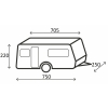 Pokrowiec na przyczepę kempingową Caravan Cover Design 12M 700-750 - Brunner