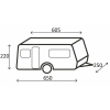 Pokrowiec na przyczepę kempingową Caravan Cover Design 12M 600-650 - Brunner