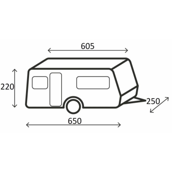 Pokrowiec na przyczepę kempingową Caravan Cover Design 12M 600-650 - Brunner