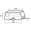 Pokrowiec na przyczepę kempingową Caravan Cover Design 12M 500-550 - Brunner