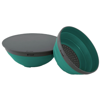 Zestaw Outwell Collaps Bowl & Colander Set - szary/petrol