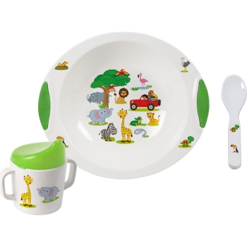 Zestaw obiadowy dla dzieci - Kid Set Jungle Baby 6M+ Brunner
