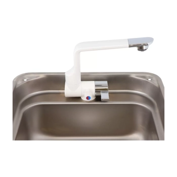 Kran składany Arona - zimna woda Biały/Chrom - Comet S2421.43.21