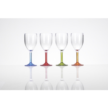 Zestaw kieliszków do wina 4szt -Flamefield T0151M Party Acrylic Wine Glasses