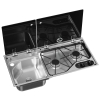 Kuchenka 2 palnikowa i zlewozmywak ze szklaną pokrywą CVC1700G L lewy - Dometic 9600051209