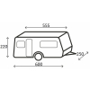 Pokrowiec na przyczepę kempingową Caravan Cover Design 12M 550-600 cm - Brunner 7241553N