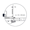 Kuchenka 2 palnikowa i zlewozmywak ze szklaną pokrywą CVC1700G R prawy - Dometic 9600051167