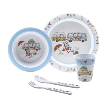 Zestaw obiadowy Kids Happy Holidays Flamefield – 5 szt HH005