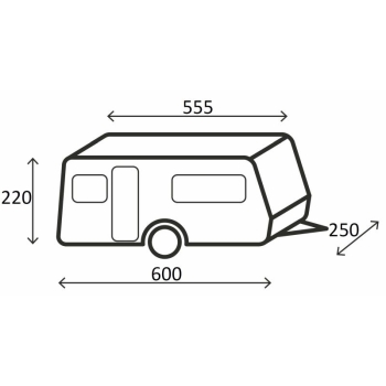 Pokrowiec na przyczepę kempingową Caravan Cover Design 12M 550-600 cm - Brunner 7241553N