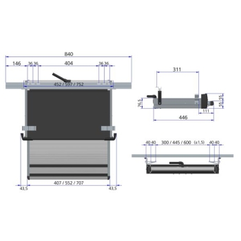 Stopień wejściowy elektryczny Ducato Slide-Out Step G2 12V 400 - Thule 301841