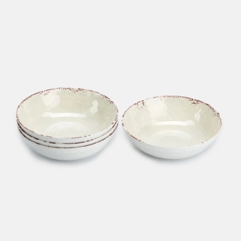 Flamefield zestaw obiadowy z melaminy RUSTIC PEARL