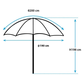 Parasol przeciwsłoneczny Sun Parsol 200 - Brunner 0113026N.C9N