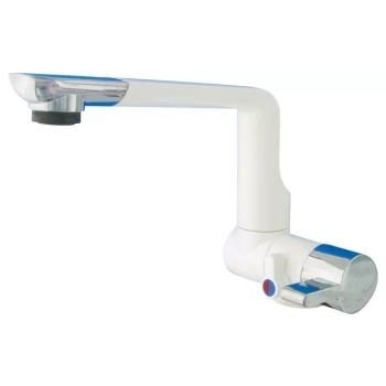 Kran składany Arona - ciepła/zimna woda Biały/Chrom - Comet S2431.43.21