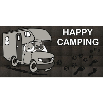 Wycieraczka do przyczepy kampera Flomat Happy Camping 50x25 cm - Arisol
