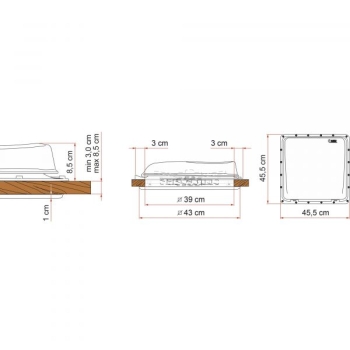 Okno dachowe 40 Vent White - Fiamma 04329B02-