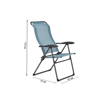 Berger Iseo Comfort składane krzesło niebieskie