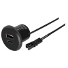 Kompaktowe gniazdo USB-C/-A do montażu