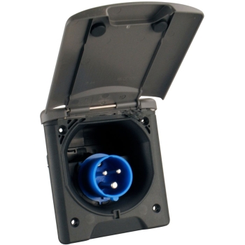 Gniazdo 230 V CEE z magnetycznym zamknięciem czarne - Fawo