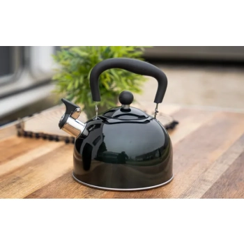 Czajnik wodny Berger z gwizdkiem sygnałowym, czarny, 2,2 litra