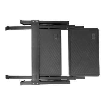 Berger AluStep Duo blackline składany podwójny stołek aluminiowy, kolor czarny (wysokość 38 cm)