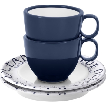 Zestaw filiżanek z melaminy Set Espresso Blue Ocean 100 ml 2 szt. - Brunner
