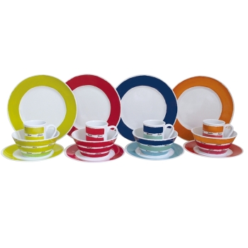 Zestaw obiadowy Colors Design 16el. melamina Flamefield CWK0116